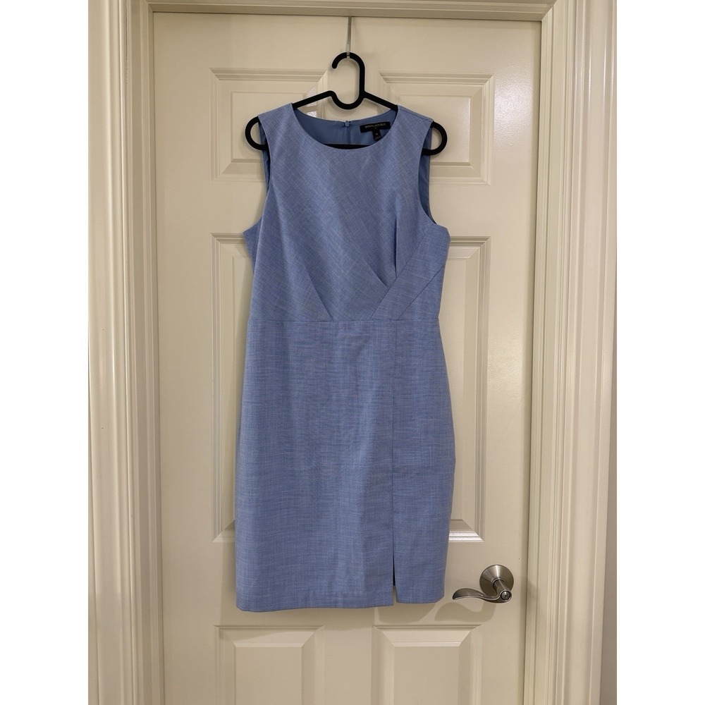 Banana Republic Light Blue Sleeveless Sheath Dress